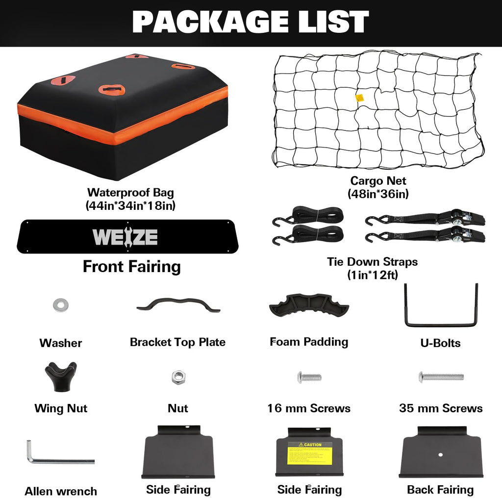 64"x 39" Steel Roof Rack Cargo Carrier with Waterproof Bag A561