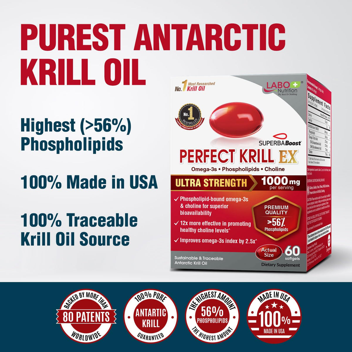 Omega-3 Krill Oil 60 Ct x 2 Pack G59809