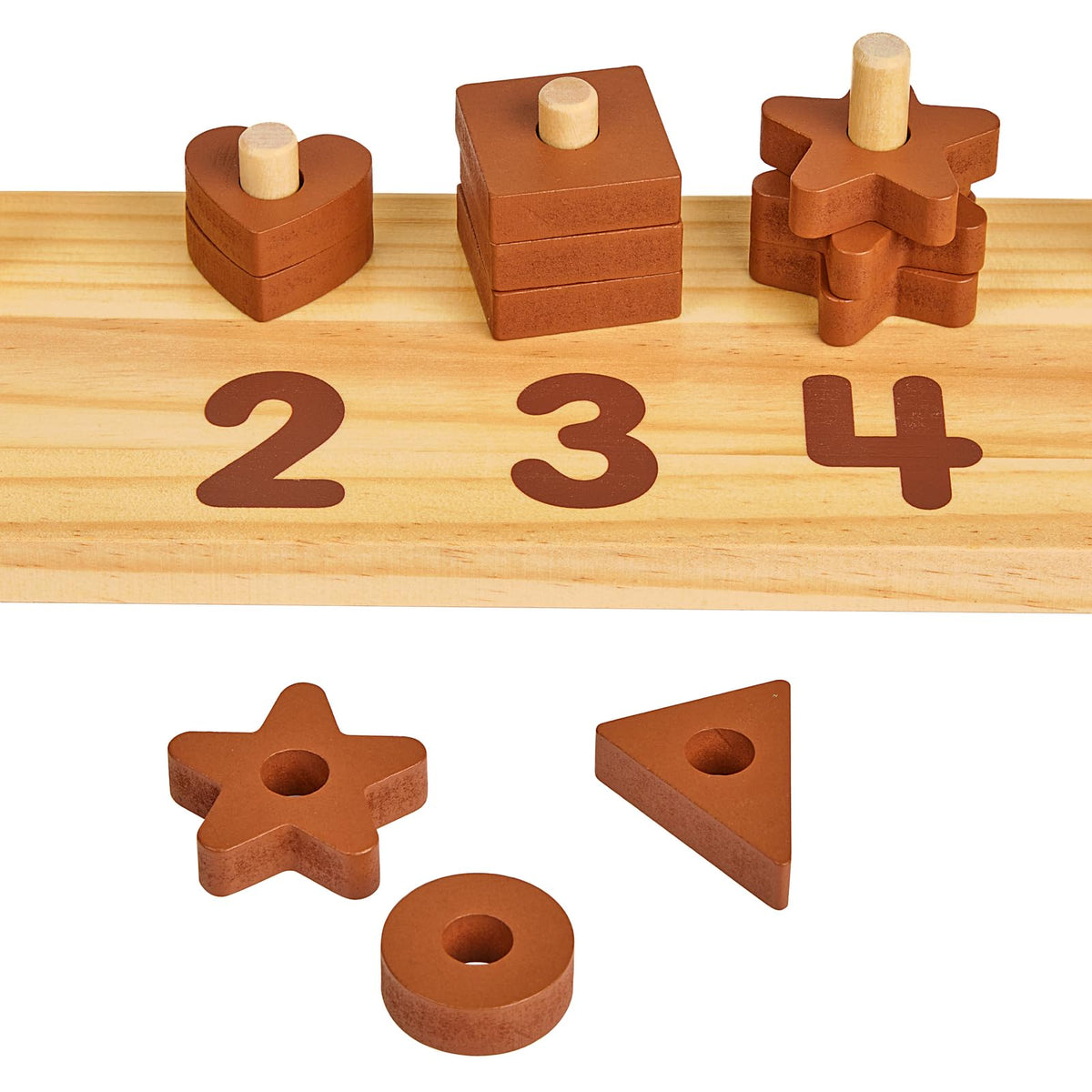 Wooden Shape Number Counter T20868
