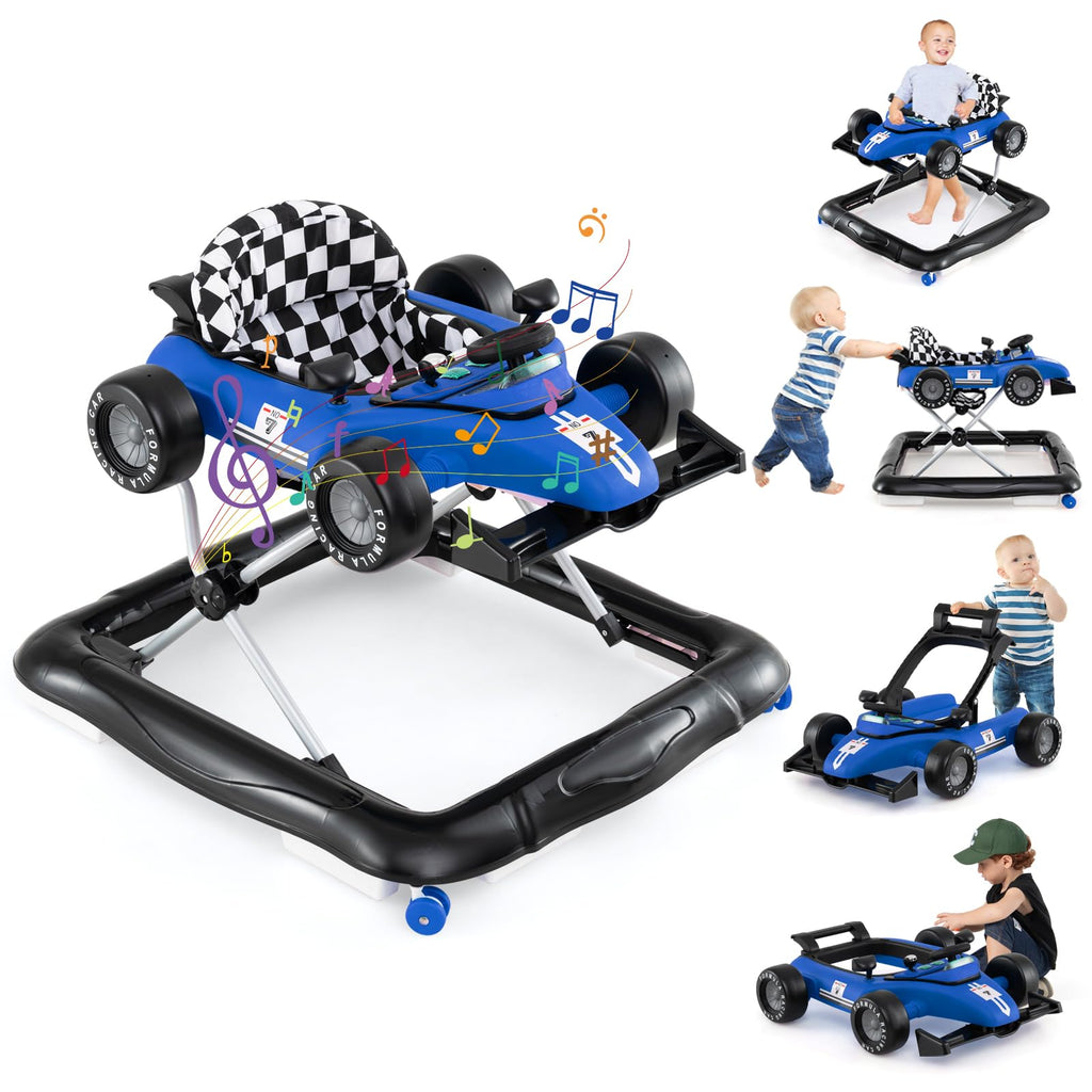 Foldable Baby Walker with Adjustable Heights and Wheels V8303