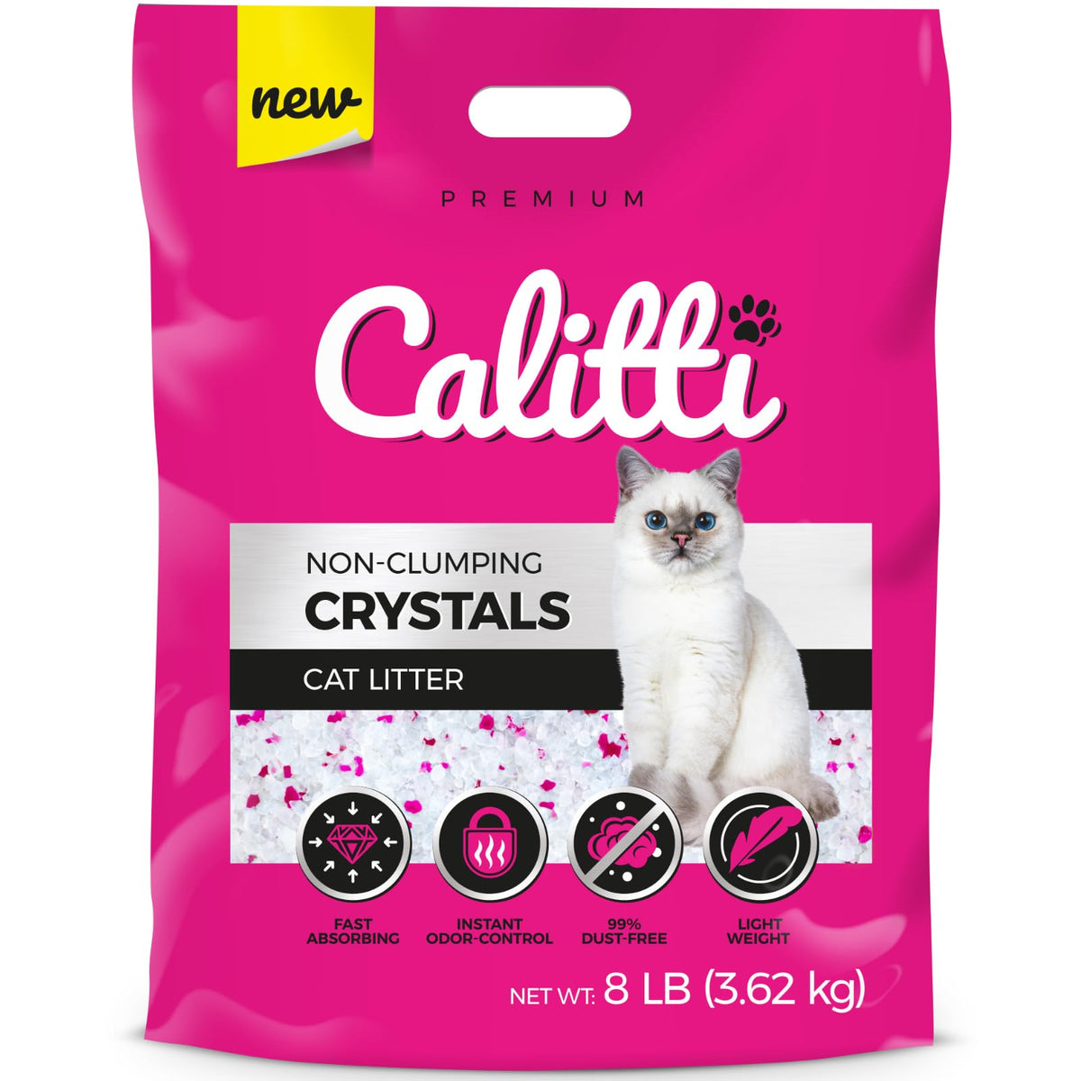 Unscented Dust Free Silica Gel Cat Litter 8 lb Bag A949053