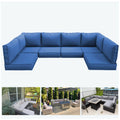 Light Blue 14-Piece Water-Repellent Outdoor Replacement Cushions Set T8098