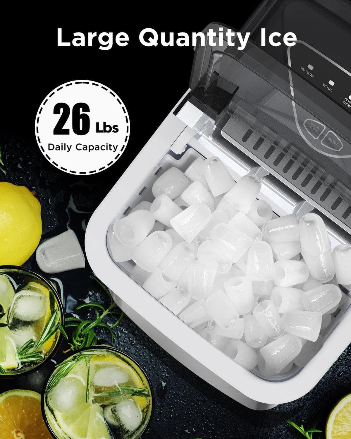 Countertop Ice Maker with 2 Ice Sizes O105515