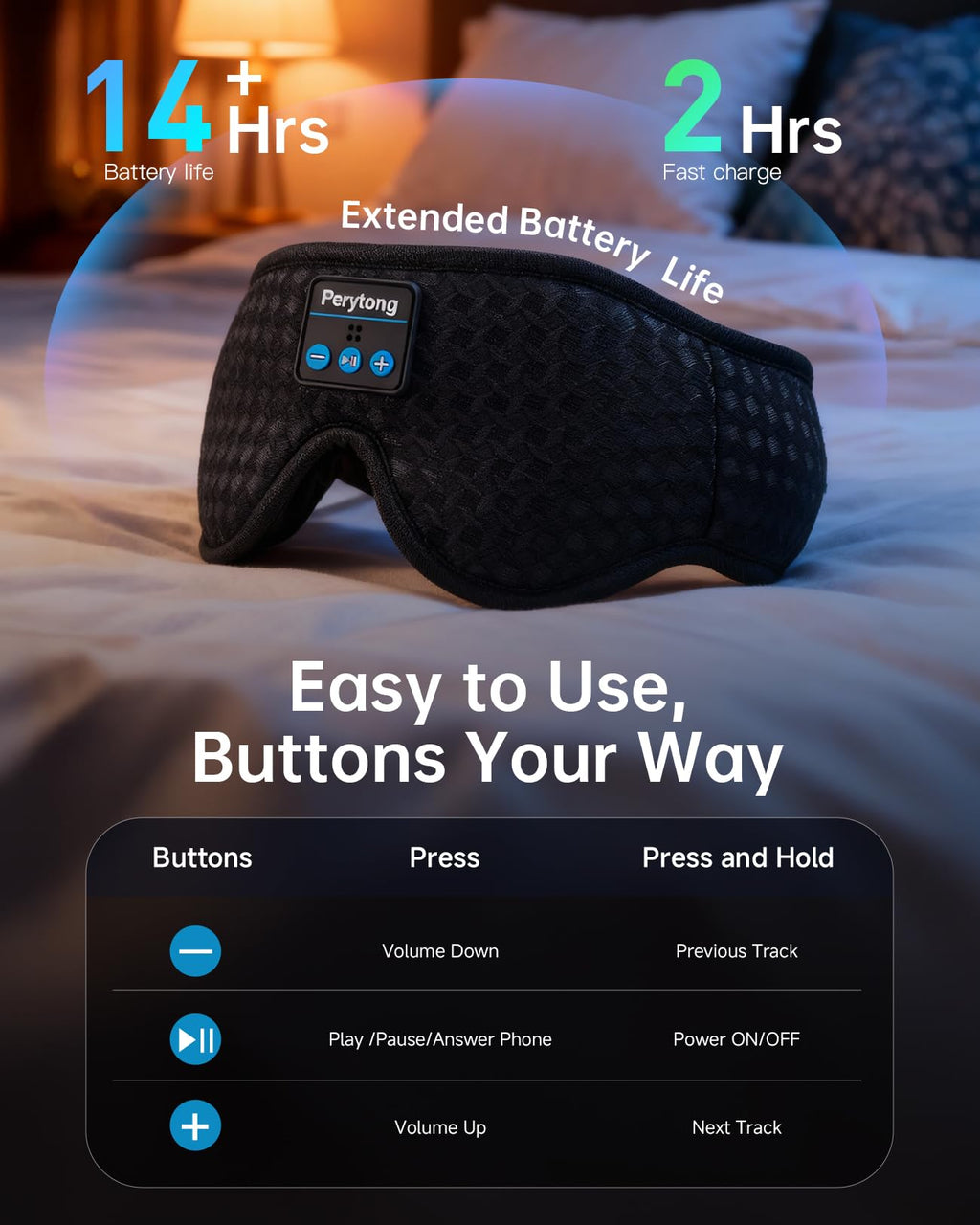 Bluetooth Sleep Mask with Headphones C8720