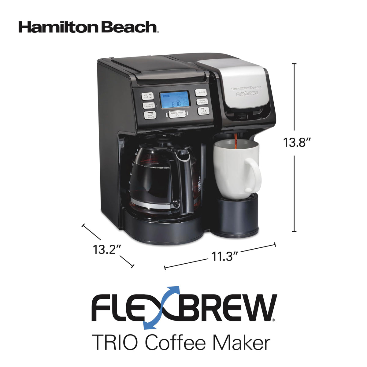 2-Way Coffee Maker with K-Cup Pods or Grounds, Black Z659