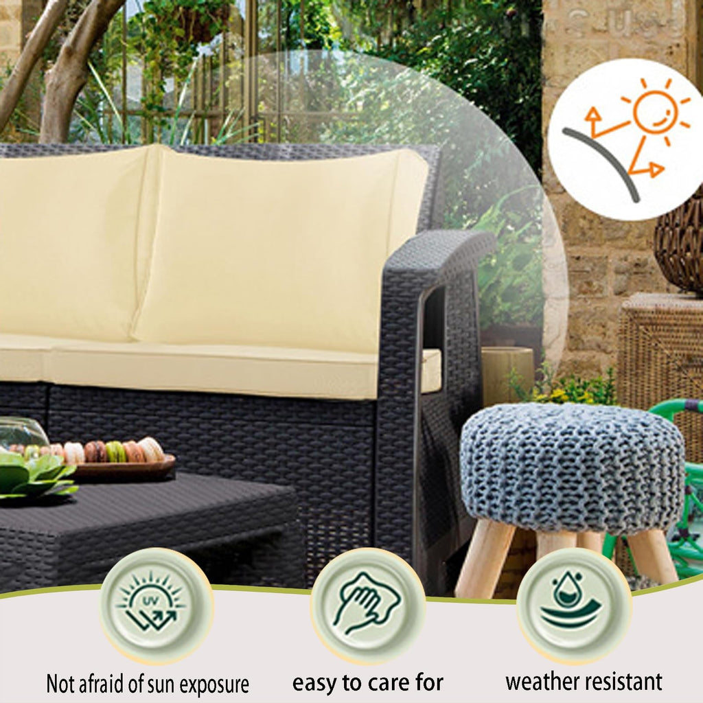 Light Blue 14-Piece Water-Repellent Outdoor Replacement Cushions Set T8098