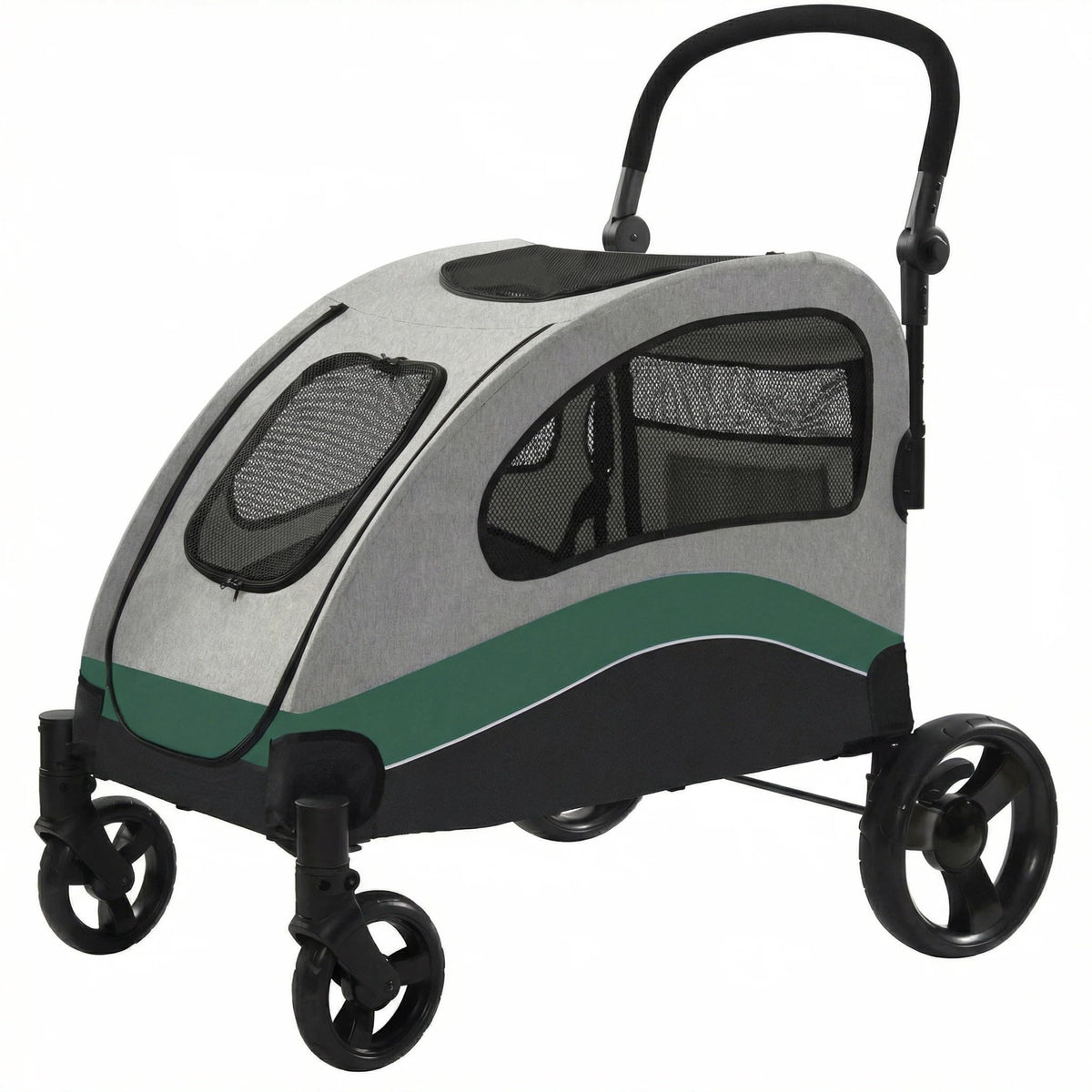 Extra Large Foldable Dog Stroller with Wheels and Brakes V837