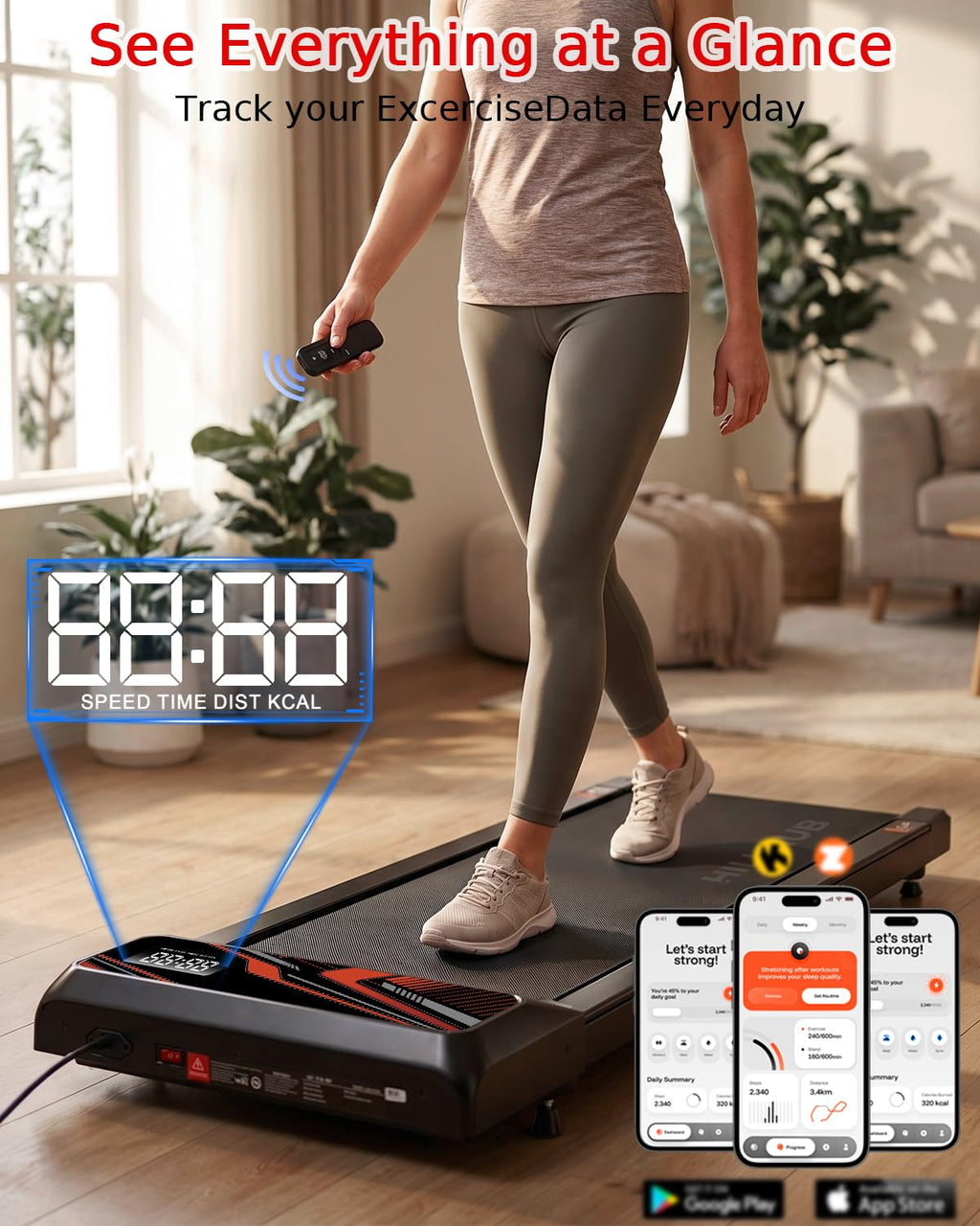 2.5HP Treadmill with Handle Bar C671766