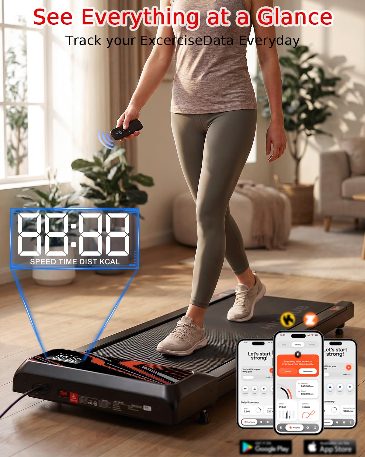 2.5HP Treadmill with Handle Bar C671766