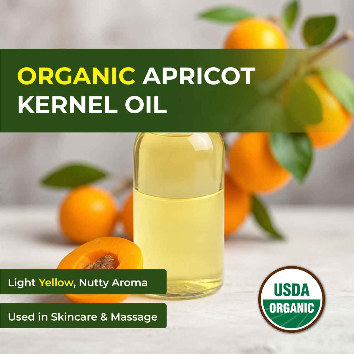 Cold Pressed Apricot Kernel Carrier Oil 4 Fl Oz C145403