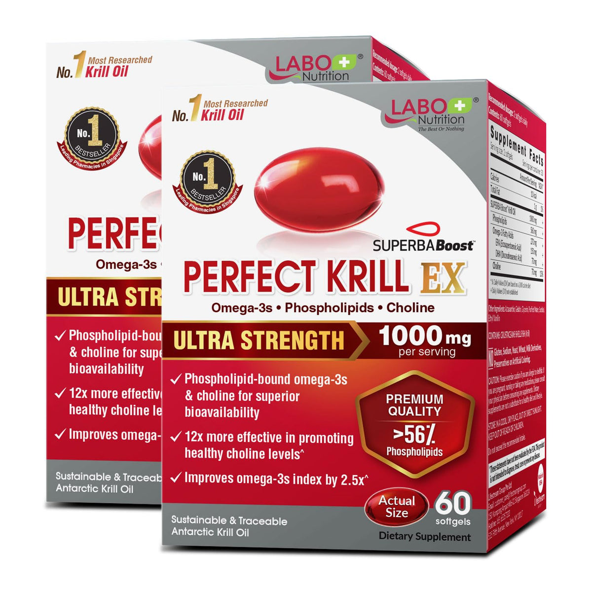 Omega-3 Krill Oil 60 Ct x 2 Pack G59809