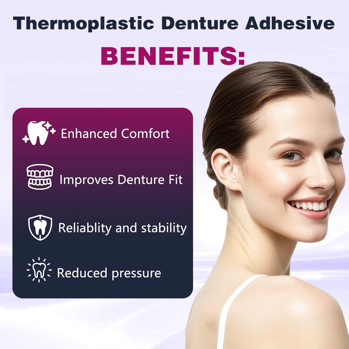 2Pcs Thermoplastic Denture Adhesive H2859