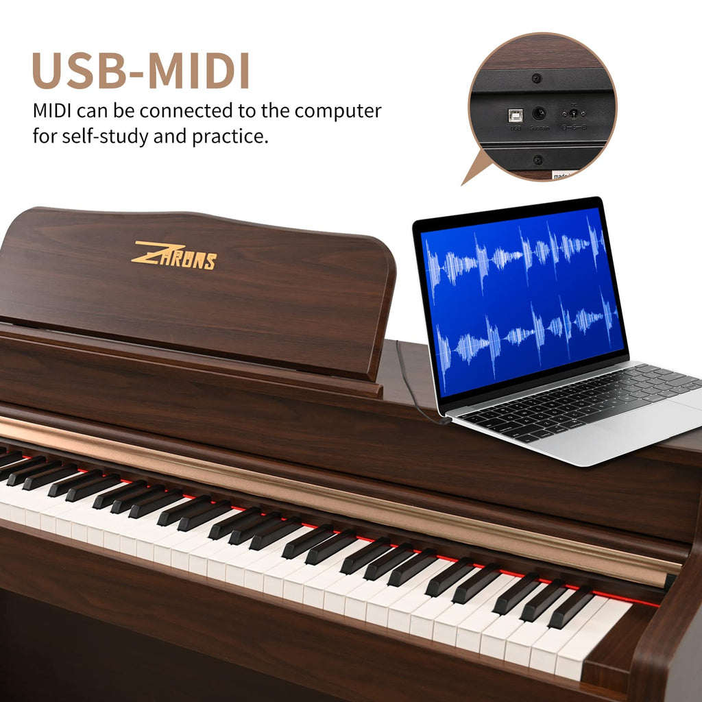 88 Key Full Weighted Digital Piano with Triple Pedal R4558