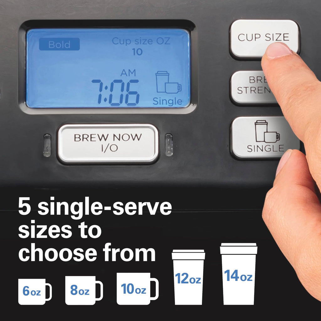 2-Way Coffee Maker with K-Cup Pods or Grounds, Black Z659