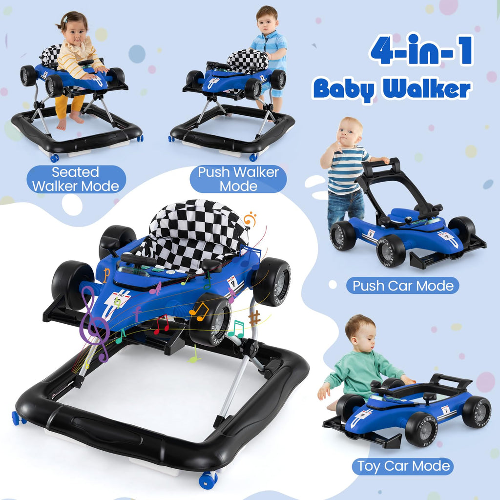 Foldable Baby Walker with Adjustable Heights and Wheels V8303