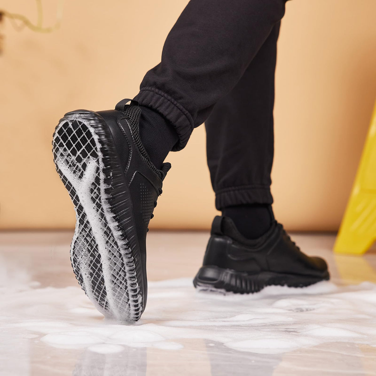 Black Non Slip Work Shoes J54278