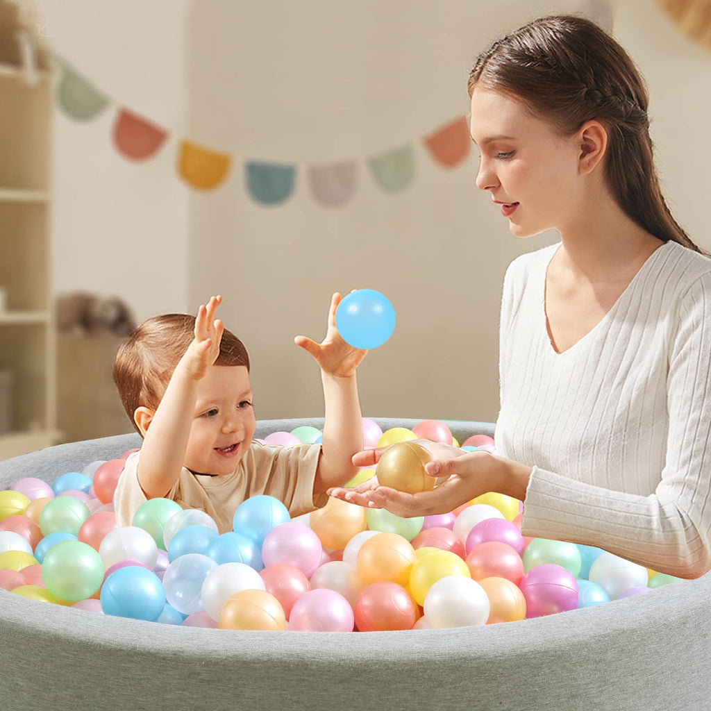Pack of 100 200 500 BPA Free Non-Toxic Crush Proof Plastic Ball Pit Balls H132