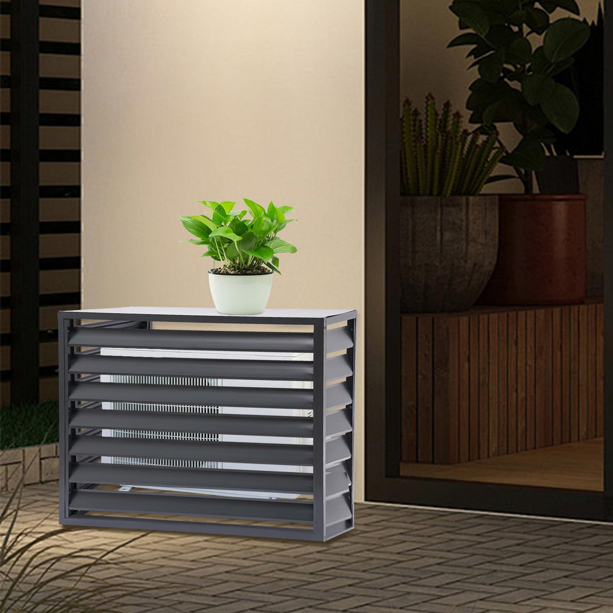 43x23x31 Inch Aluminum Alloy Air Conditioner Fence Screen B20748