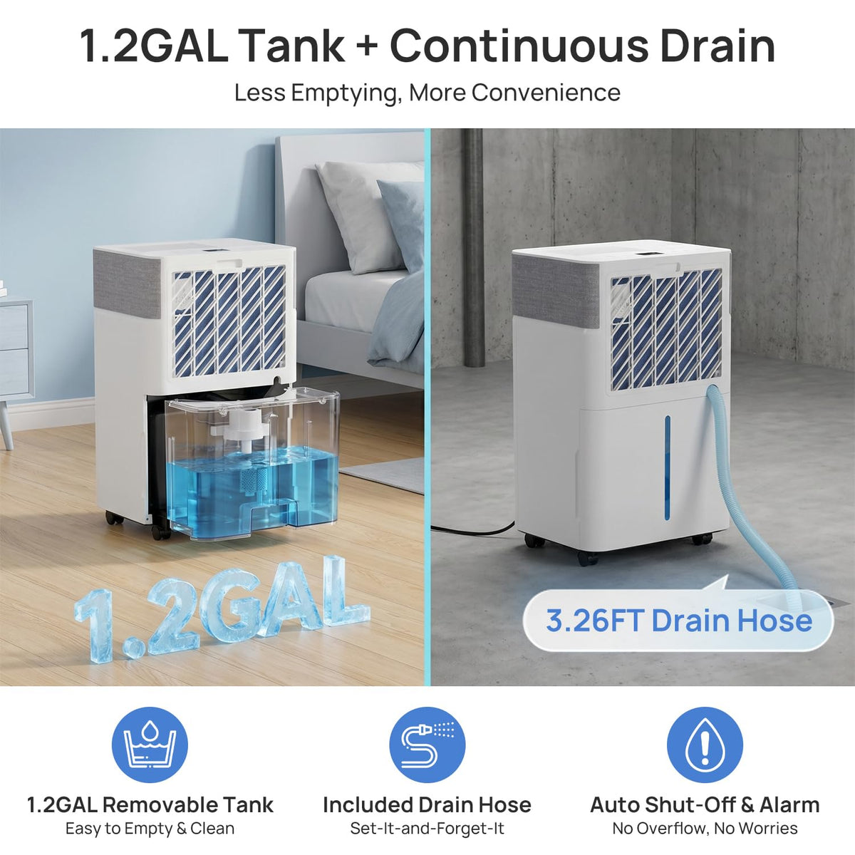 5000Sq.Ft Dehumidifier with Drain Hose Q38122