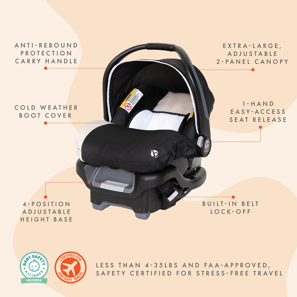 Khaki Infant Car Seat with Cover and Harness V849426