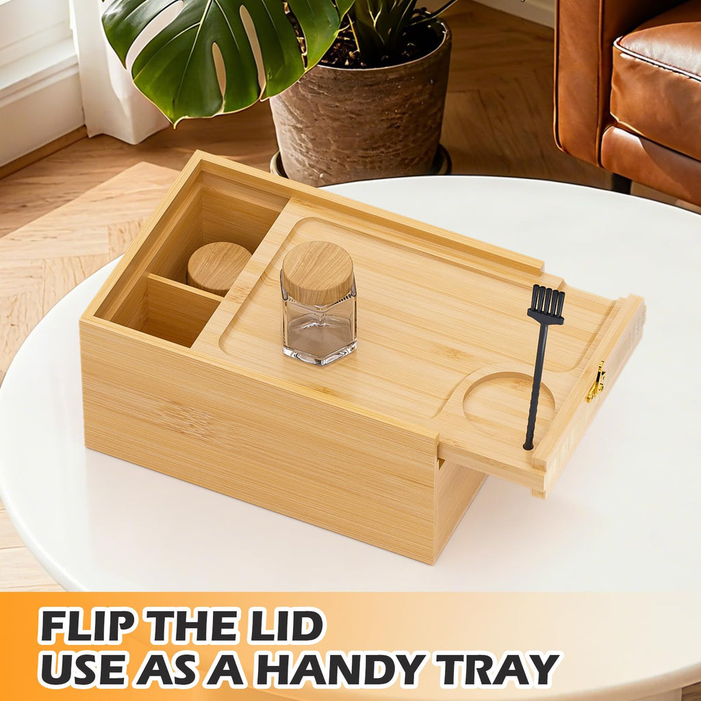 Bamboo Storage Box with Lid H7658