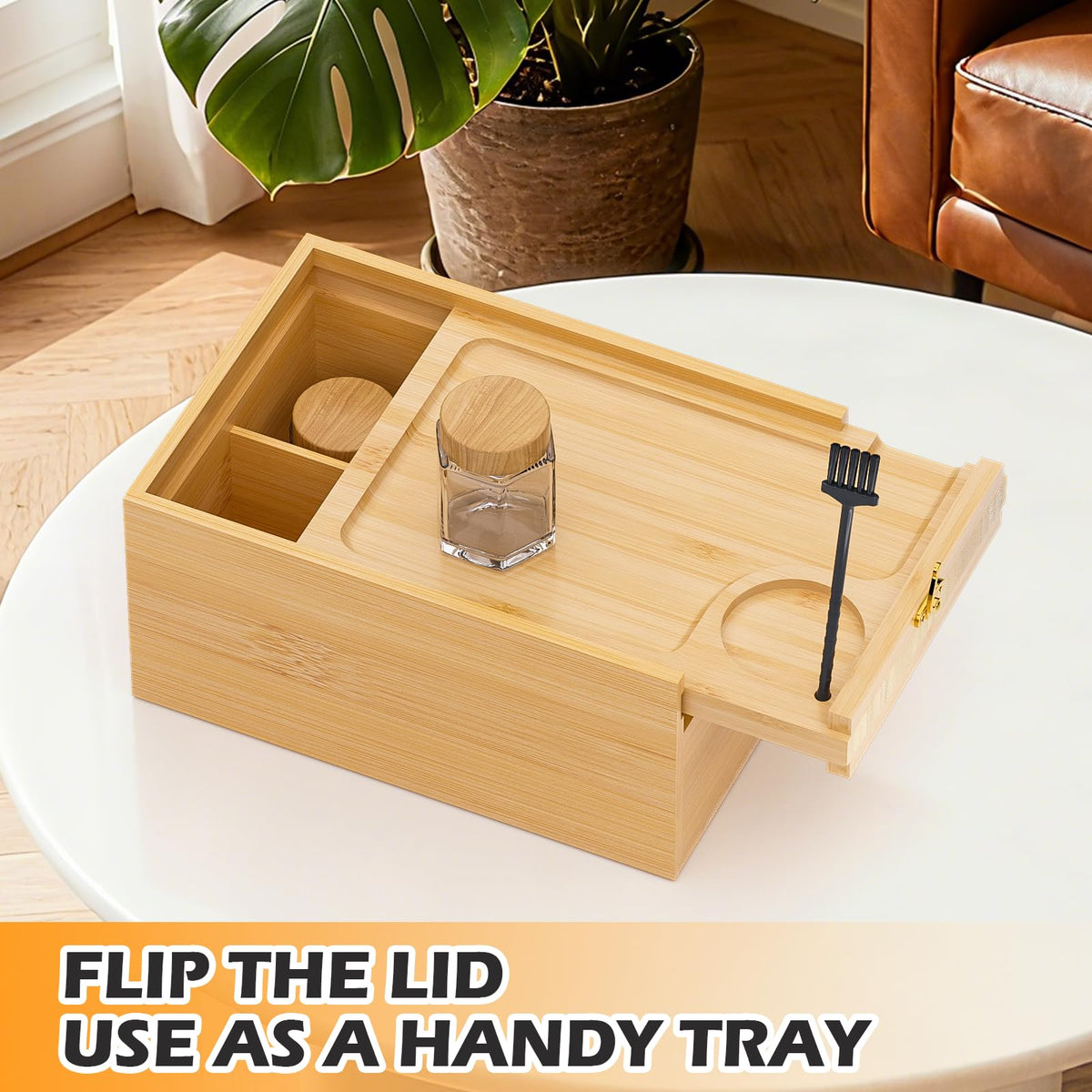 Bamboo Storage Box with Lid H7658