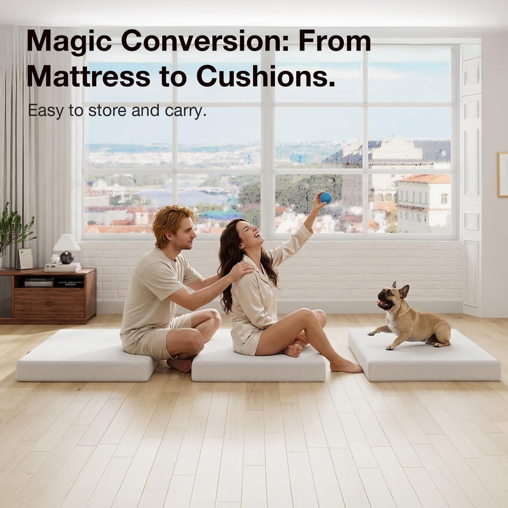 4 Inch Memory Foam Tri-fold Mattress Topper H800