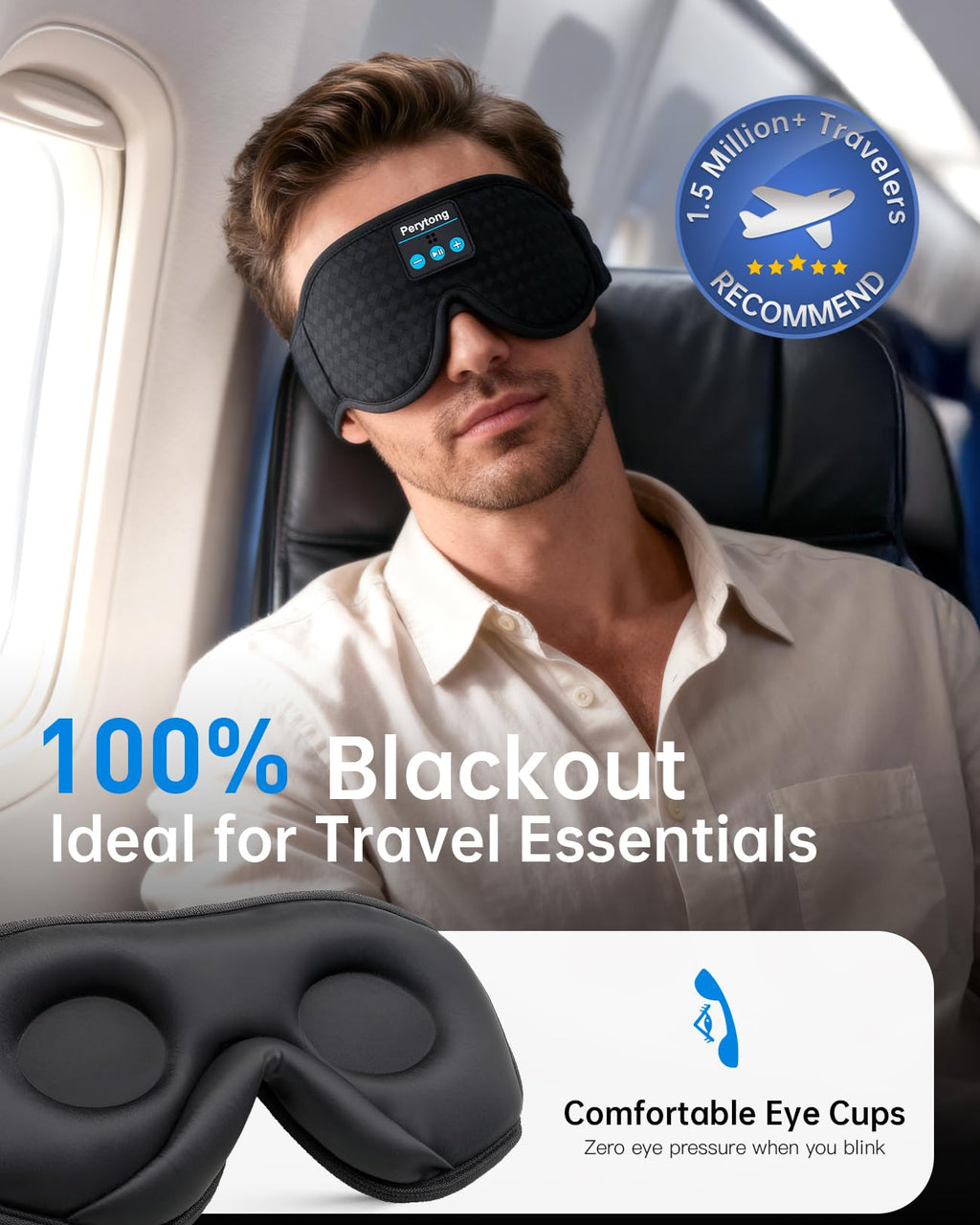 Bluetooth Sleep Mask with Headphones C8720