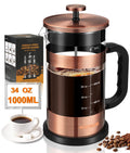 34 Ounce Stainless Steel French Press Coffee Maker X4038
