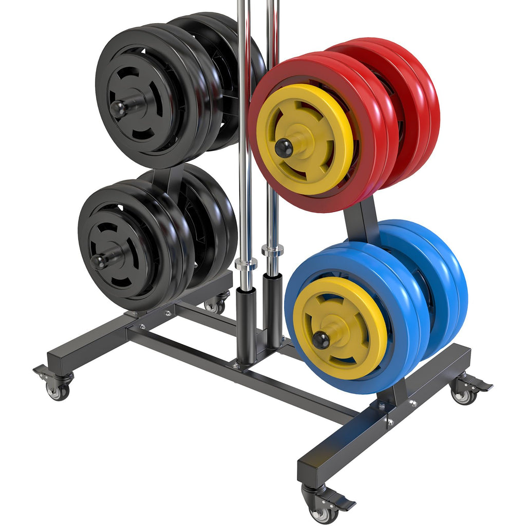 2" Olympic Weight Plate Tree Rack and Barbell Holders X88902