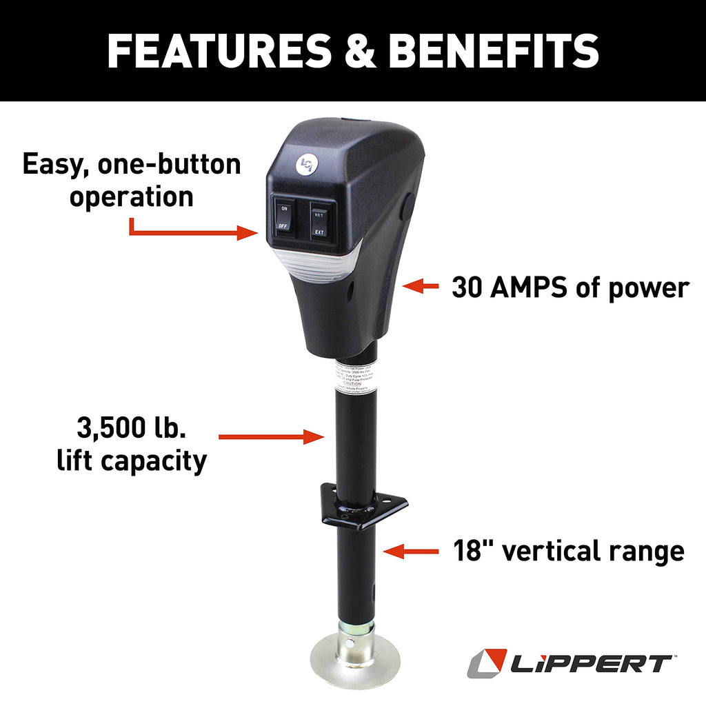 3,500 lb Electric Trailer Tongue Jack H138