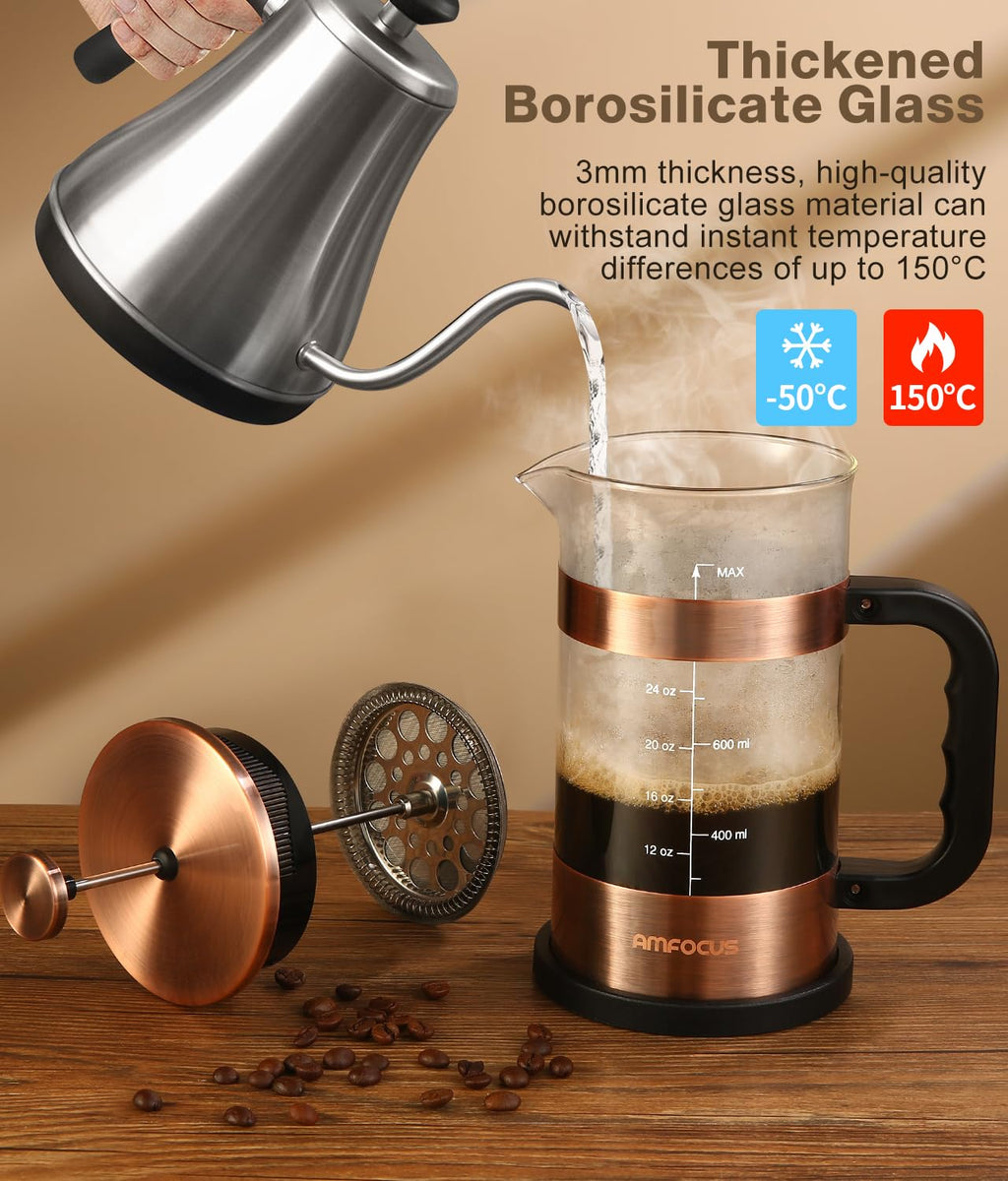 34 Ounce Stainless Steel French Press Coffee Maker X4038
