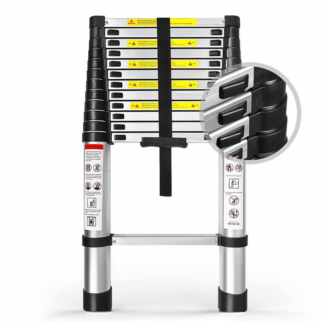 12.5FT Aluminum Telescoping Ladder 330 pounds X72706