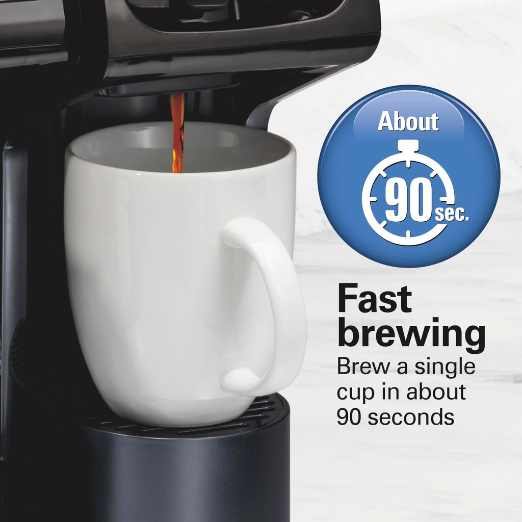 2-Way Coffee Maker with K-Cup Pods or Grounds, Black Z659