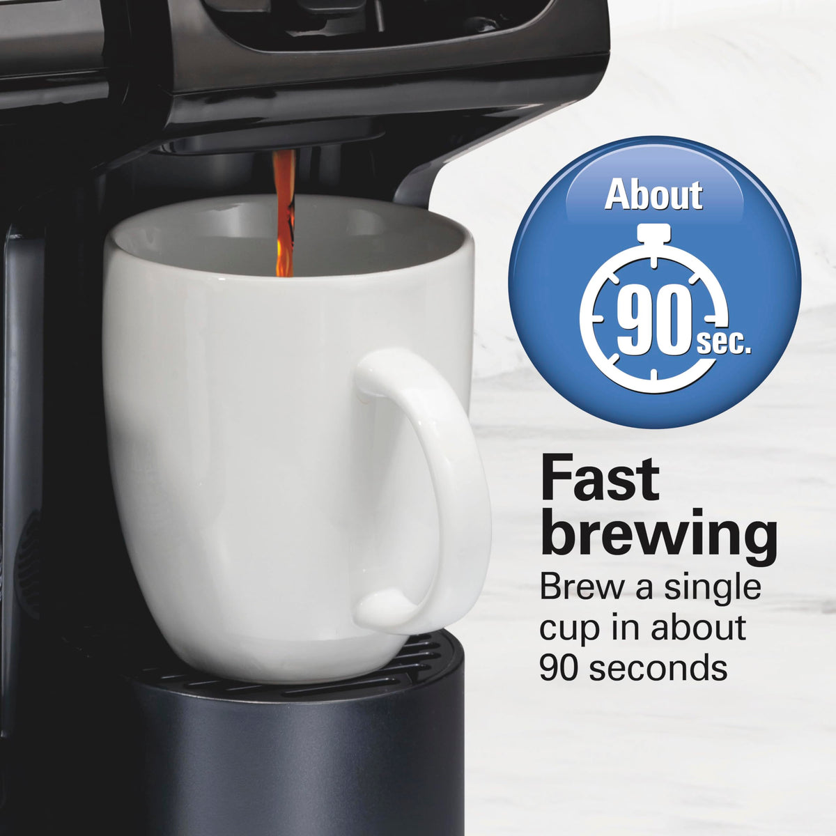 2-Way Coffee Maker with K-Cup Pods or Grounds, Black Z659