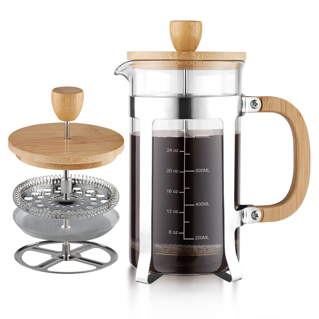 34 oz French Press Coffee Maker with Bamboo Lid C91932