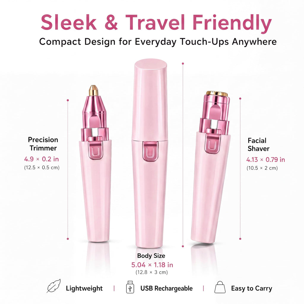 Pink USB Rechargeable Facial Hair Remover F34199