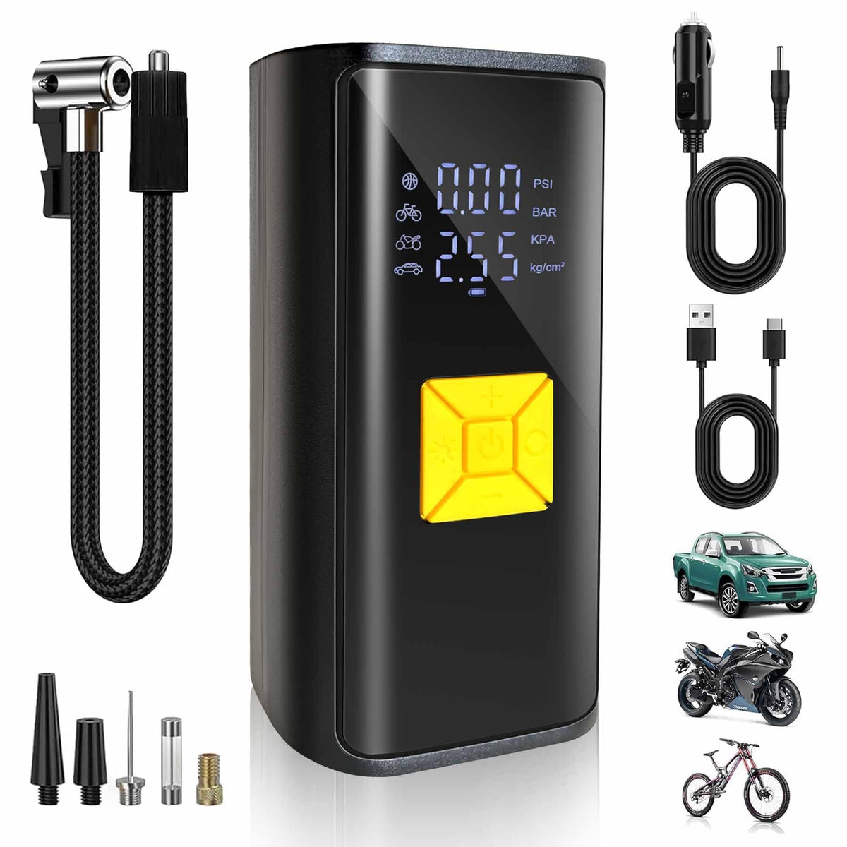 Portable Air Compressor 150 PSI Digital Tire Inflator X545