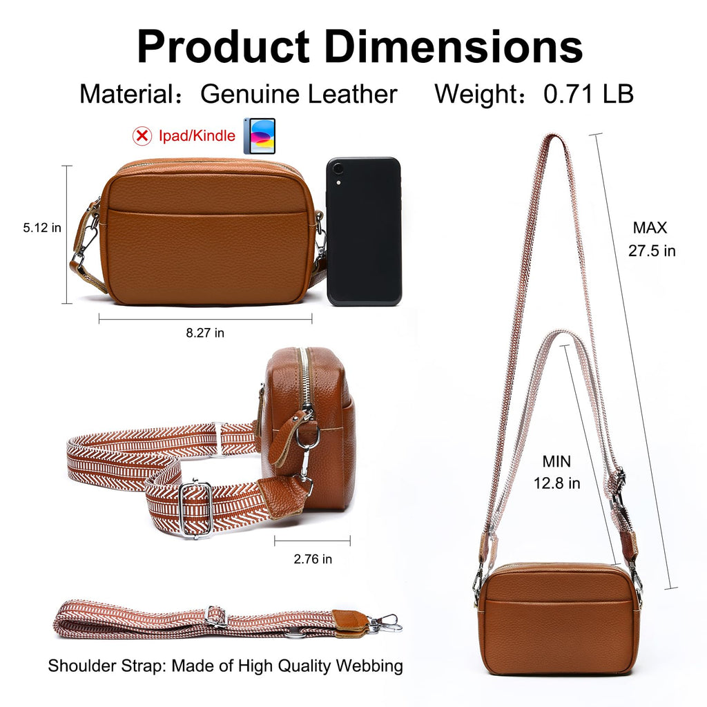 Small Leather Crossbody Bag P761