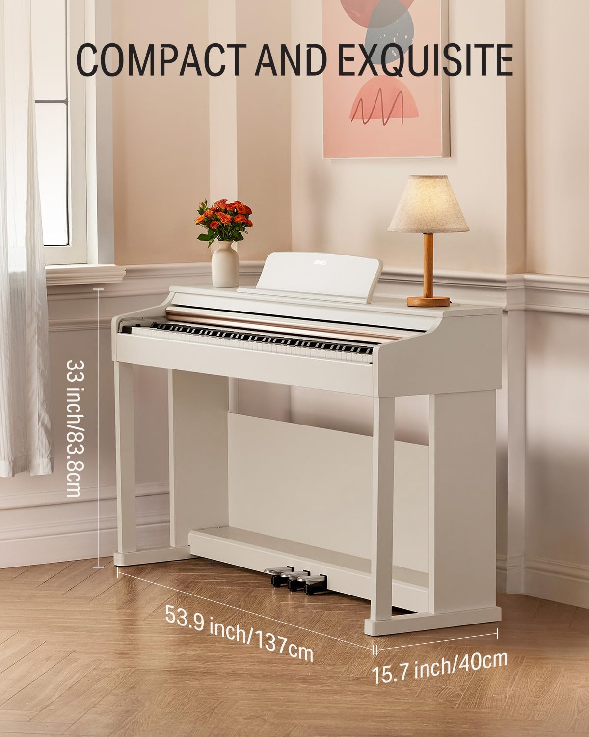 88-Key Weighted Action Digital Piano with Furniture Stand B18553