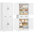 White Storage Cabinet with 2 Adjustable Shelves and Drawer I514