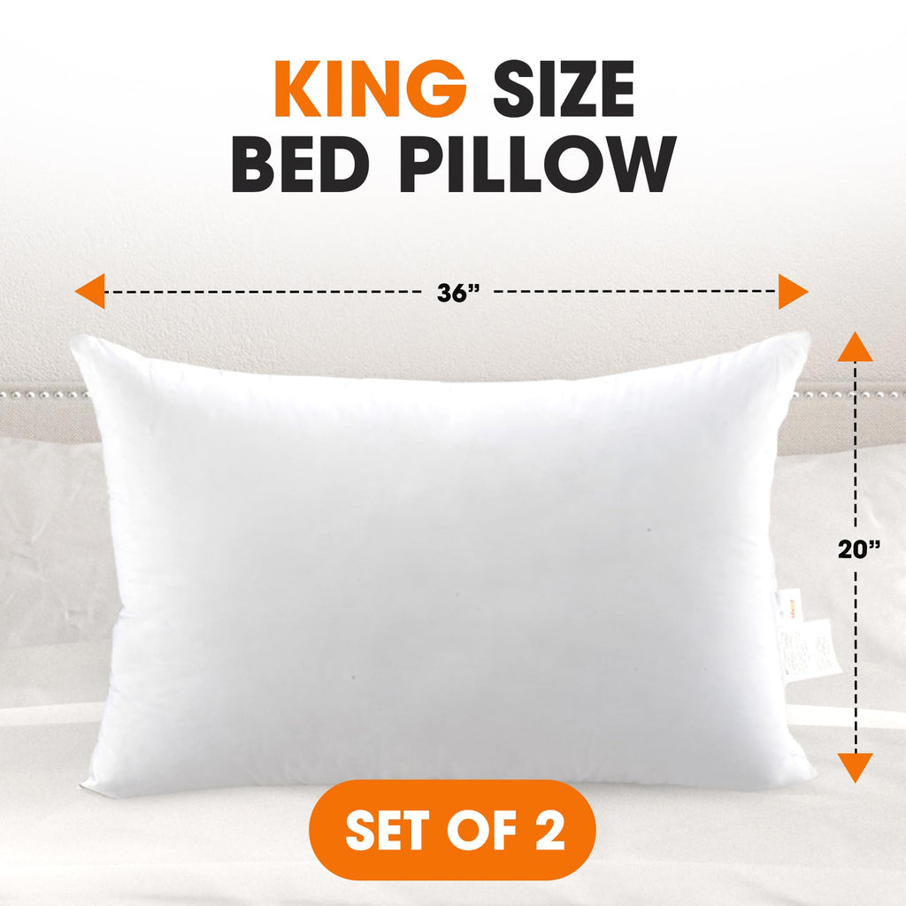 King Size Down Alternative Bed Pillows Set of 2 J54293