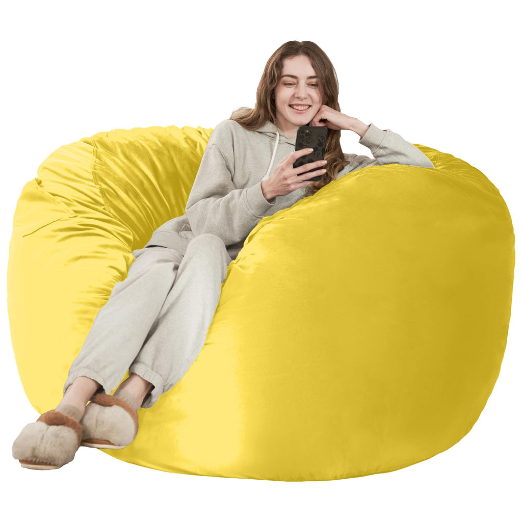 Giant 4' Memory Foam Bean Bag Chair with Microfiber Cover J64564