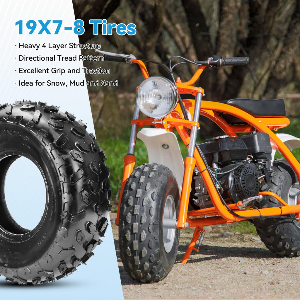 19x7-8 Mini Bike Tire Tubeless Replacement F32930
