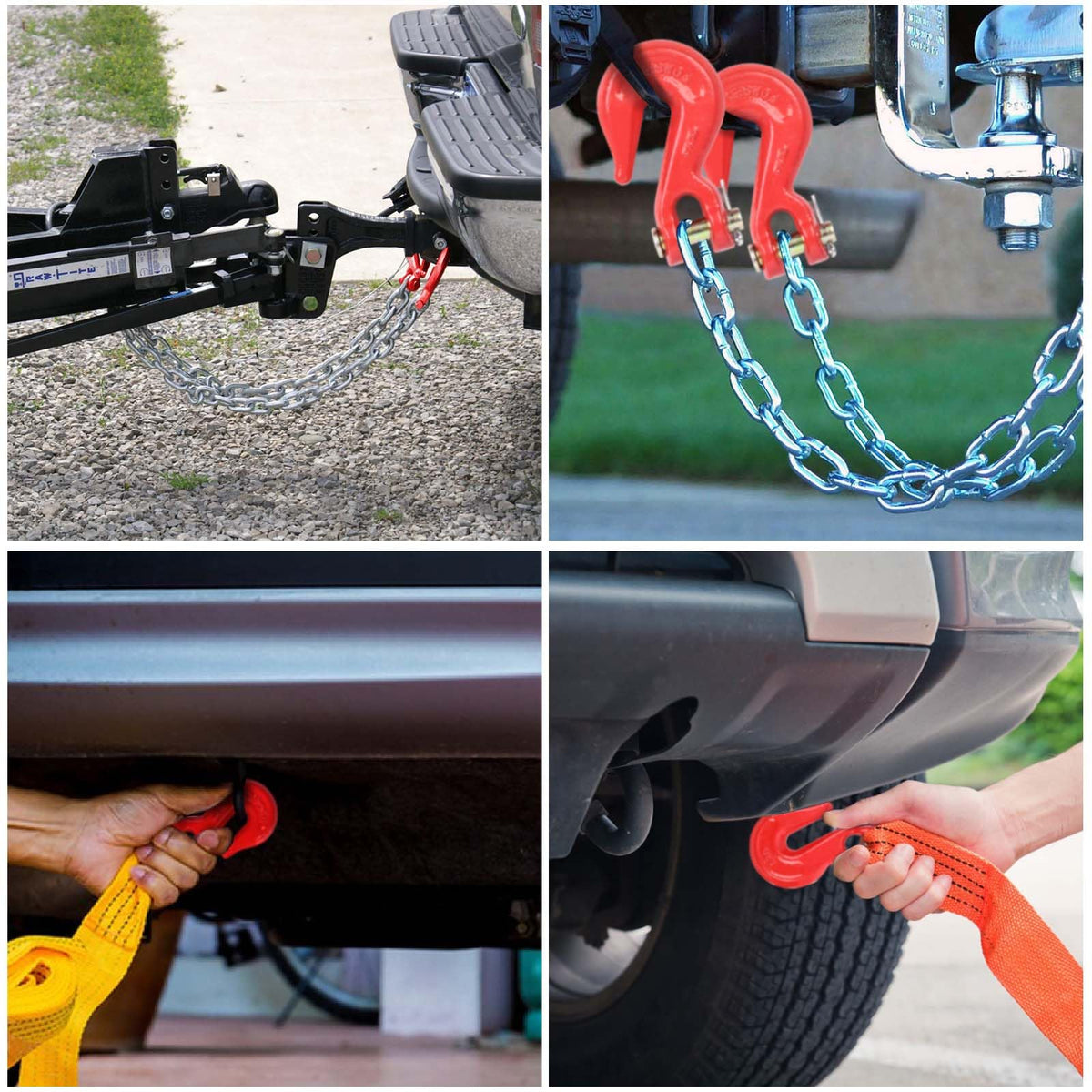 3/8'' Red Powder Coating Grade 80 Clevis Grab Hook H7196