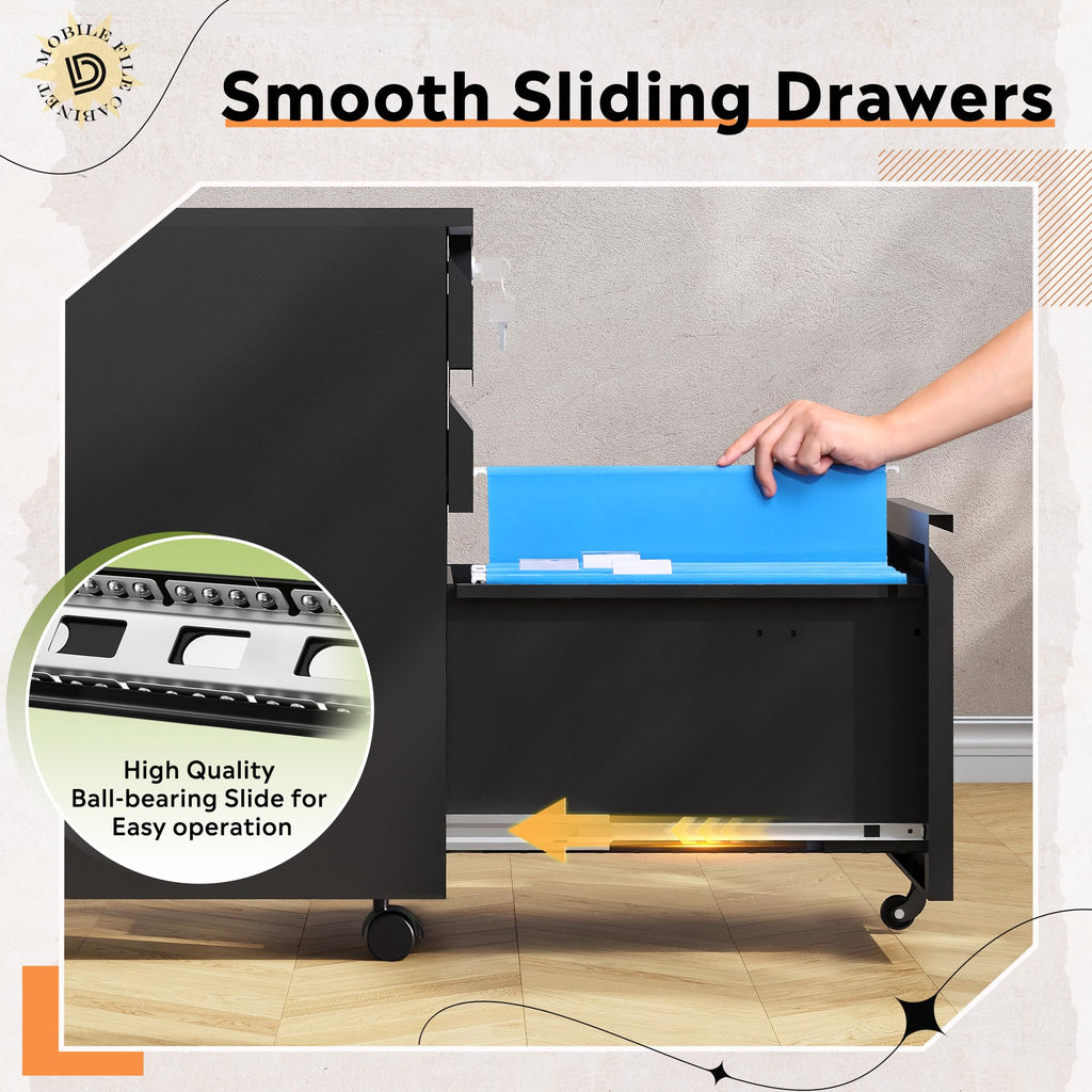 3 Drawer Mobile File Cabinet with Lock Q304497