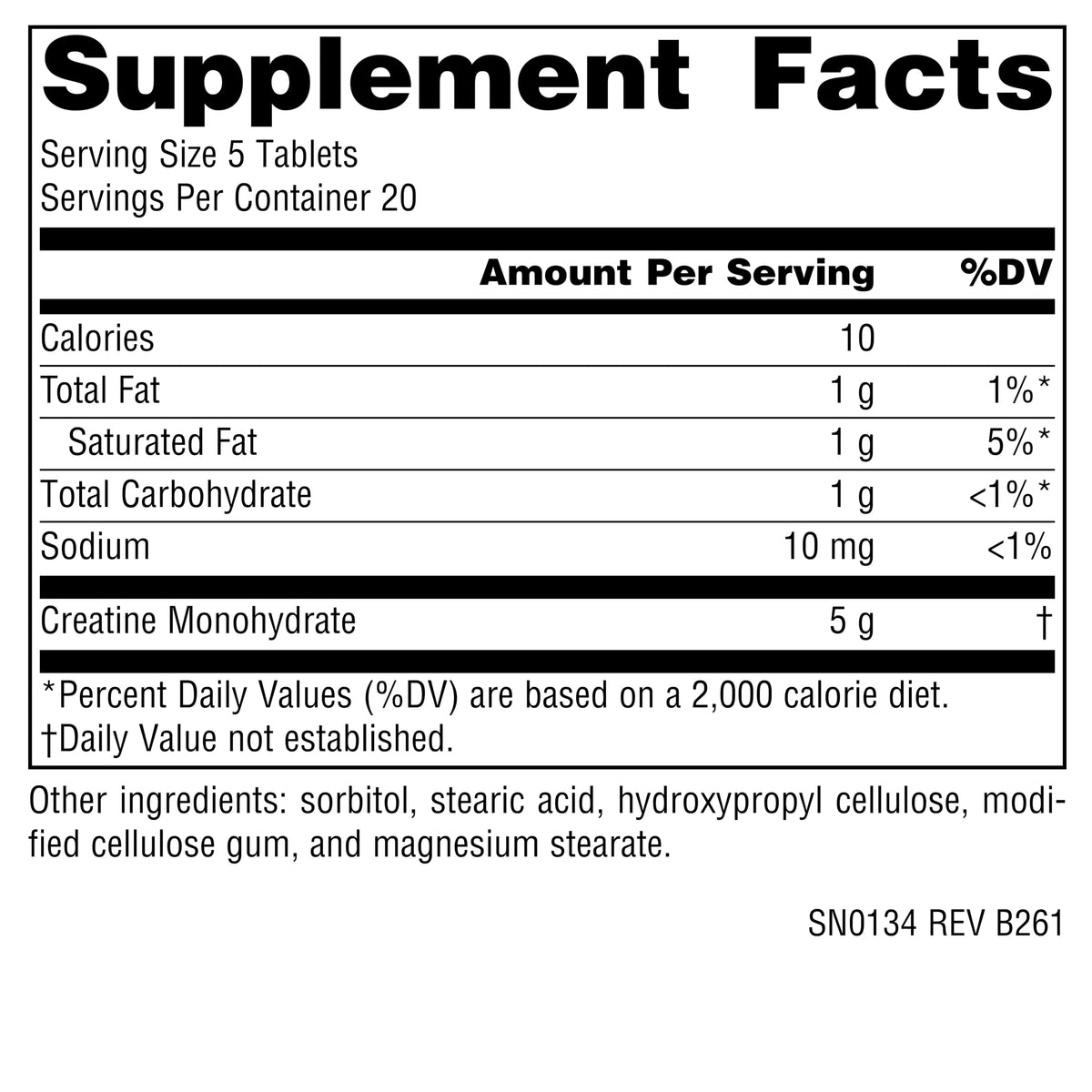 Creatine 100 Tablets P634