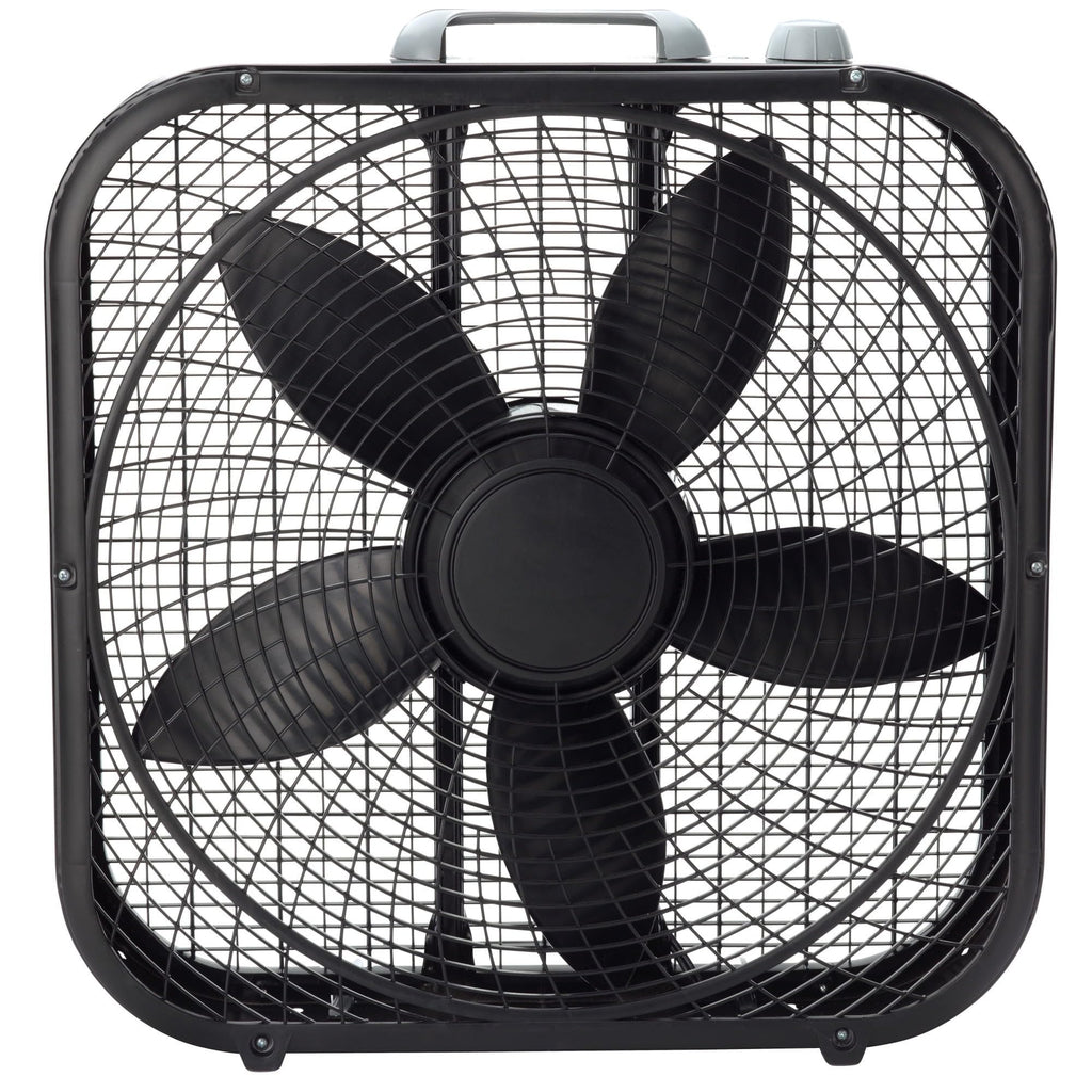 20" Weather Resistant Box Fan, 3-Speeds, Black C302