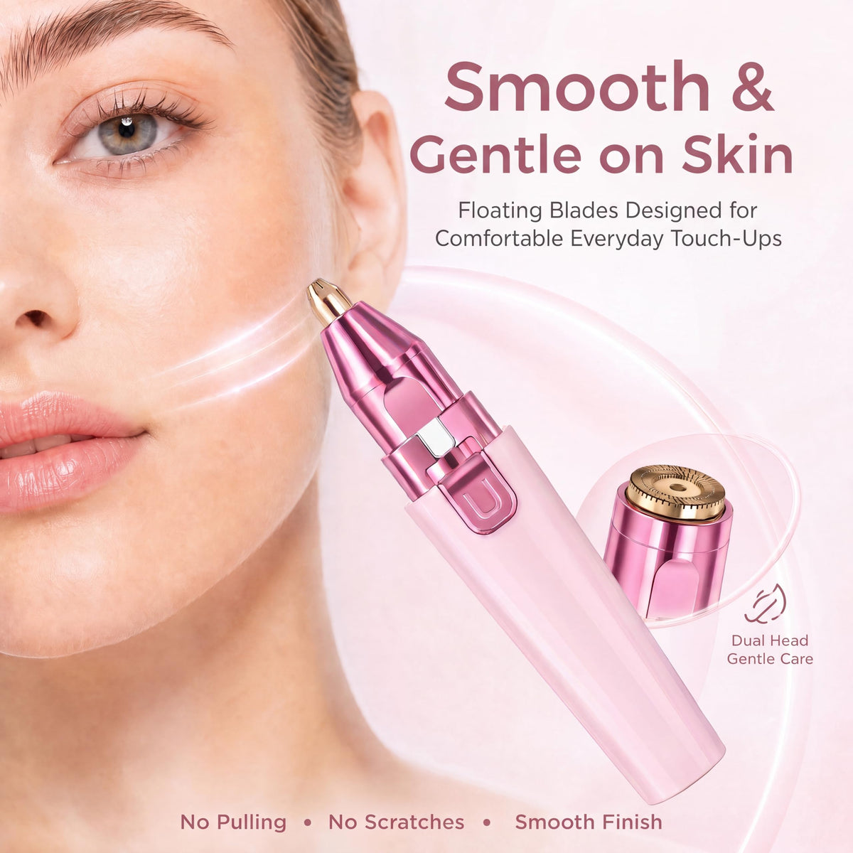 Pink USB Rechargeable Facial Hair Remover F34199