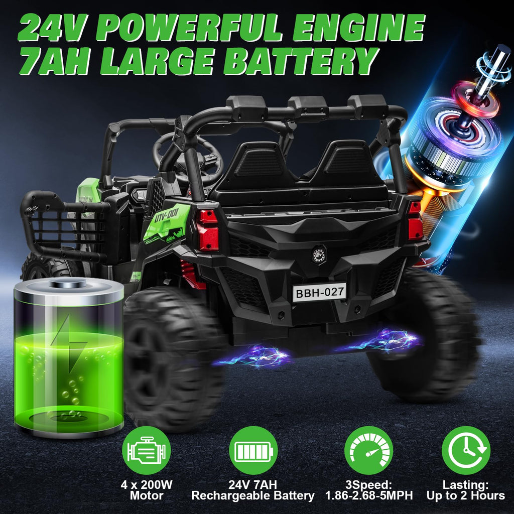 Green 2-Seater Ride On Car Truck E307532